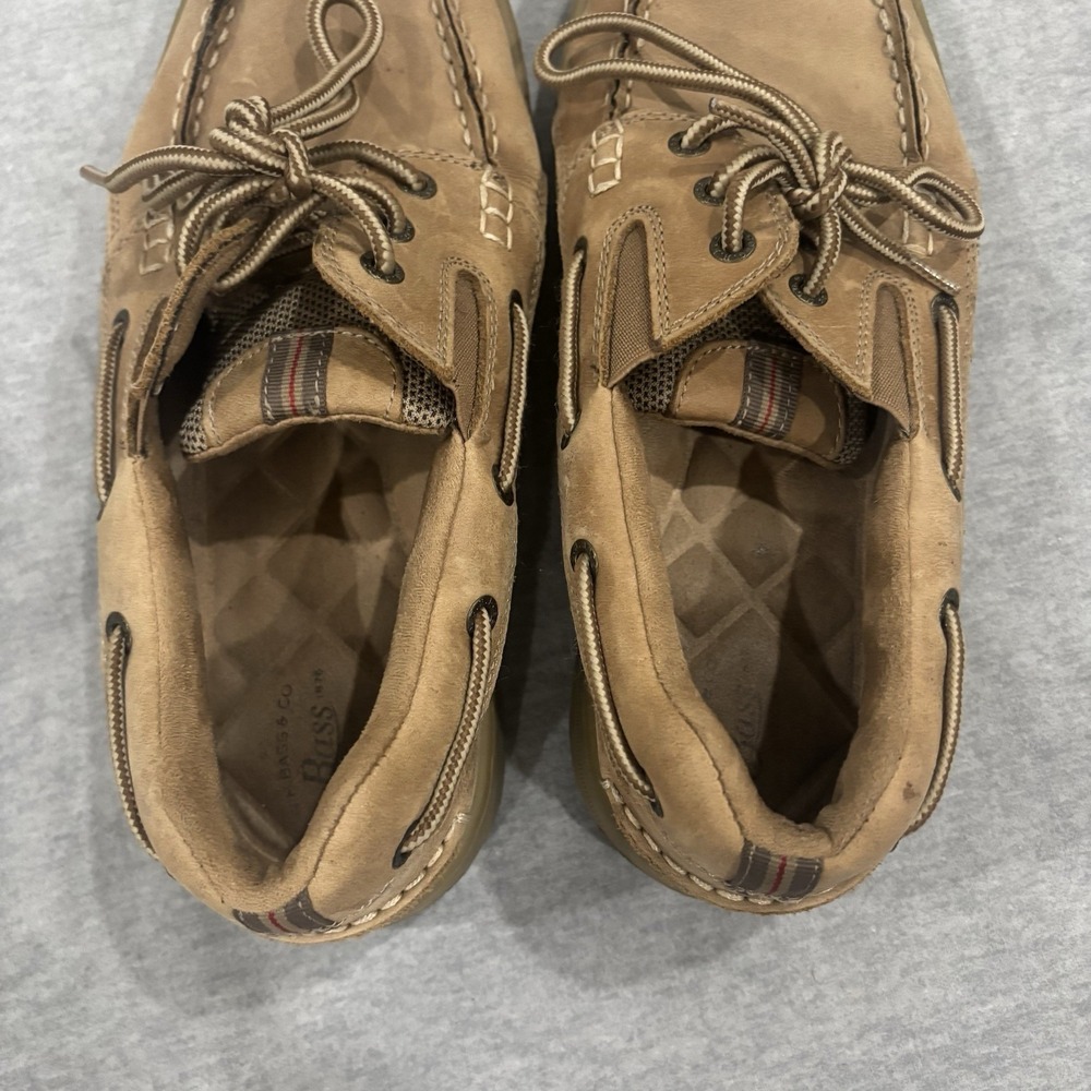 G.H. Bass Mens Explorer Boat Shoes Tan Leather Mesh BASS-EARL III Size 9M - Picture 9 of 10